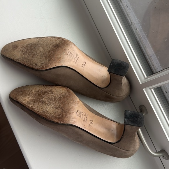 Taupe Suede Pancaldi “Made in Italy” Heels - Size 37.5B - Picture 3 of 7
